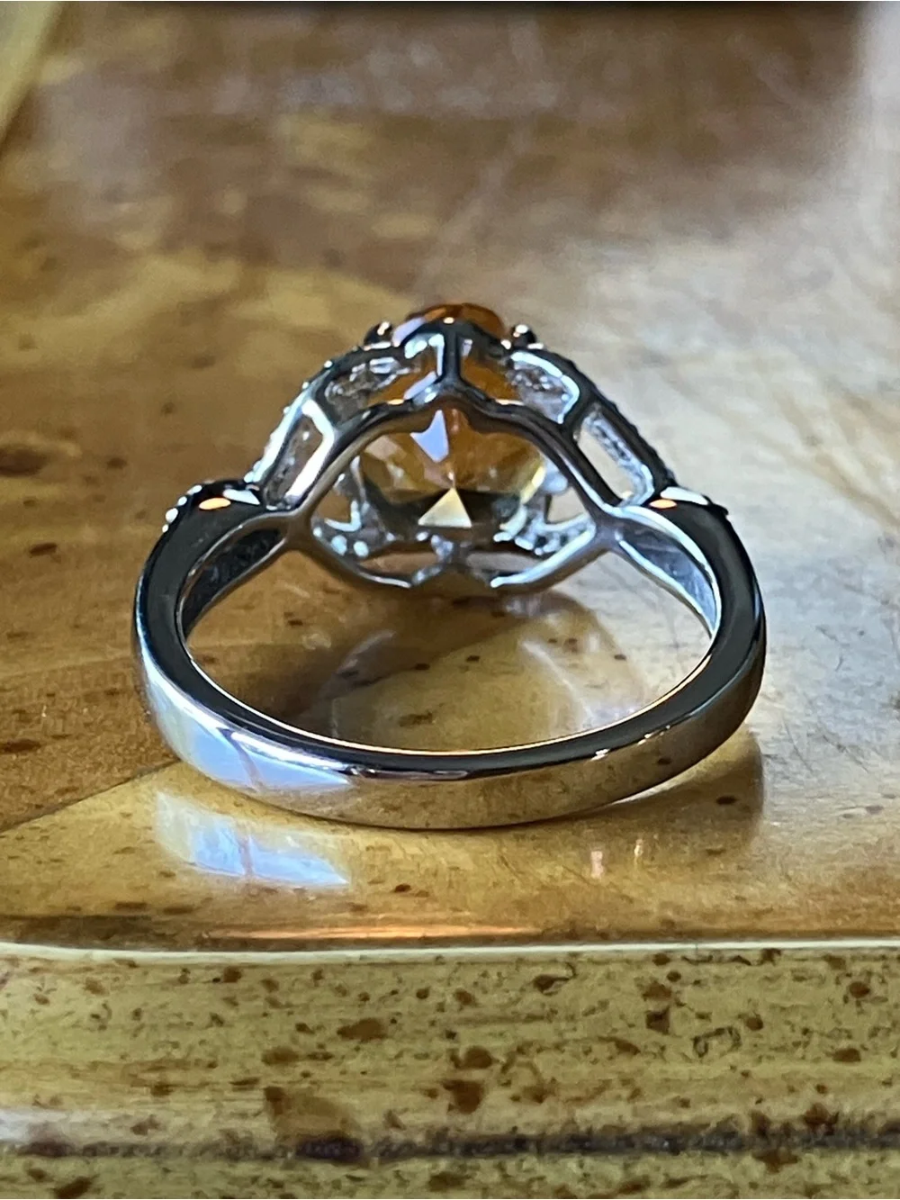 Brazilian Citrine Sterling Silver Ring Size 9